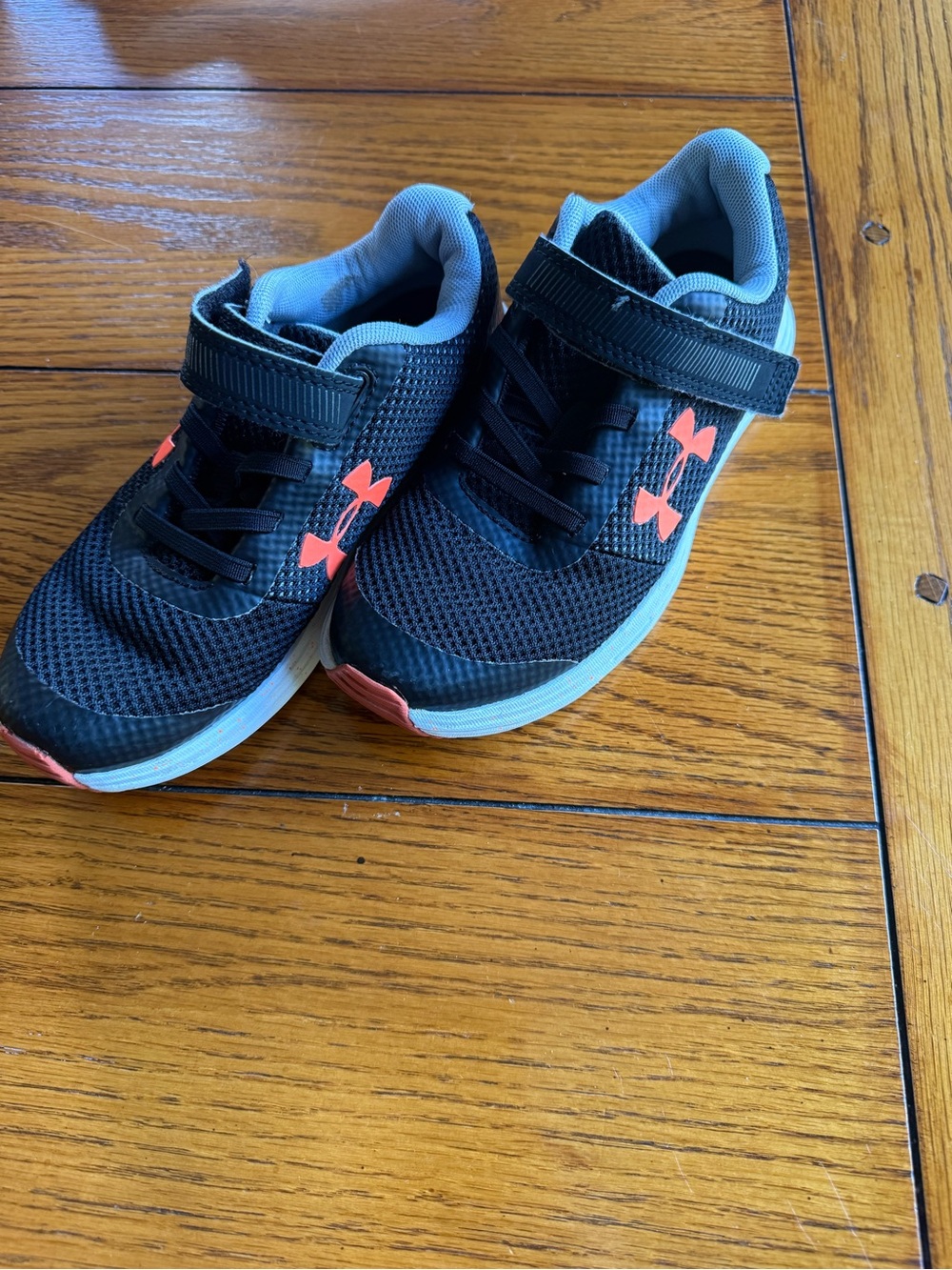 Under Armour Kids Black Sneakers with Coral Logo